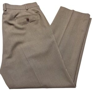 Lauren Ralph Lauren Dress Pants Mens 40 Beige Stretch Flat Front Office 40x29